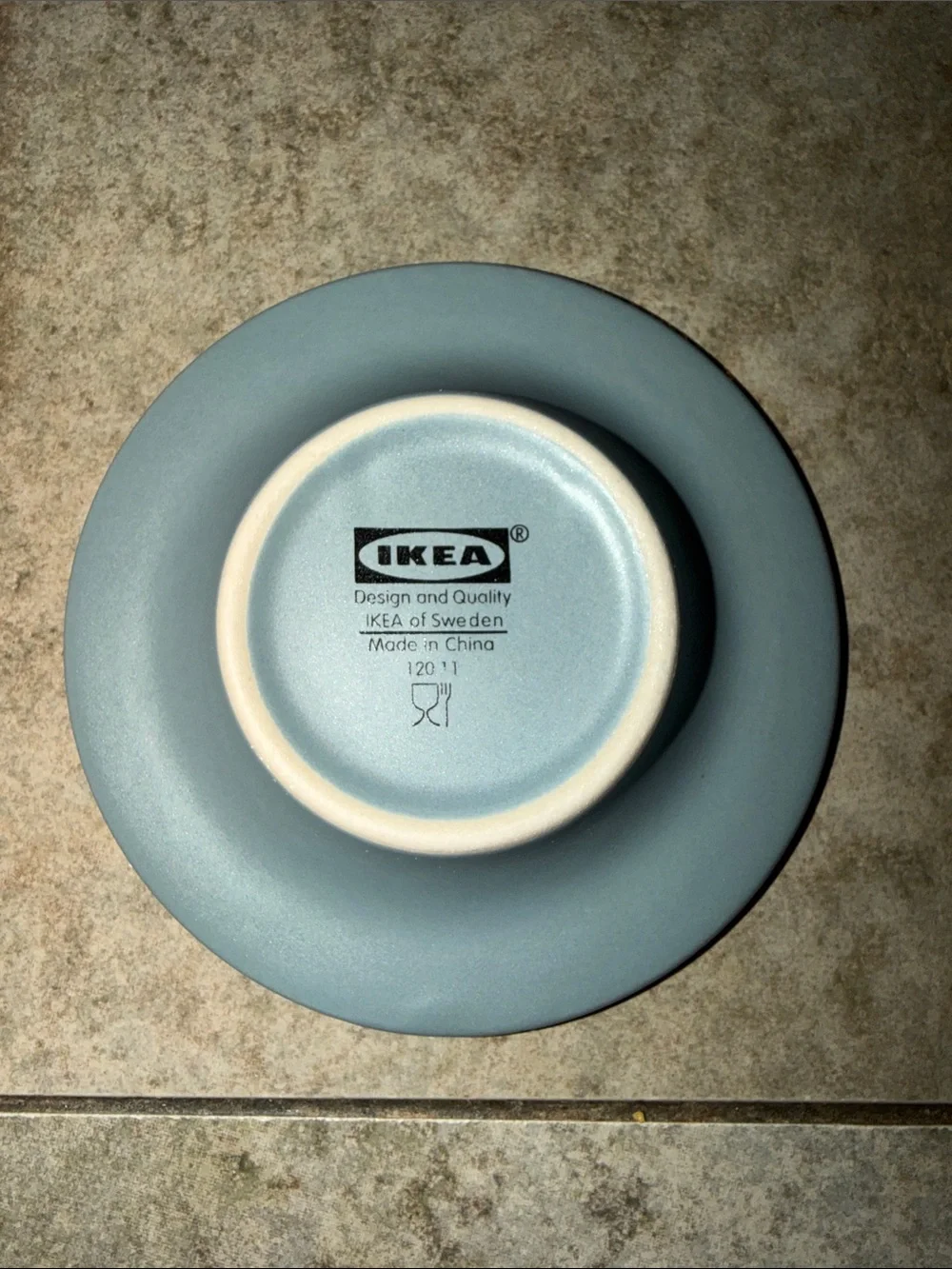 Discontinued IKEA DINERA Matte Grey-Blue Cup & Saucer Set of 6 - Picture 2 of 8